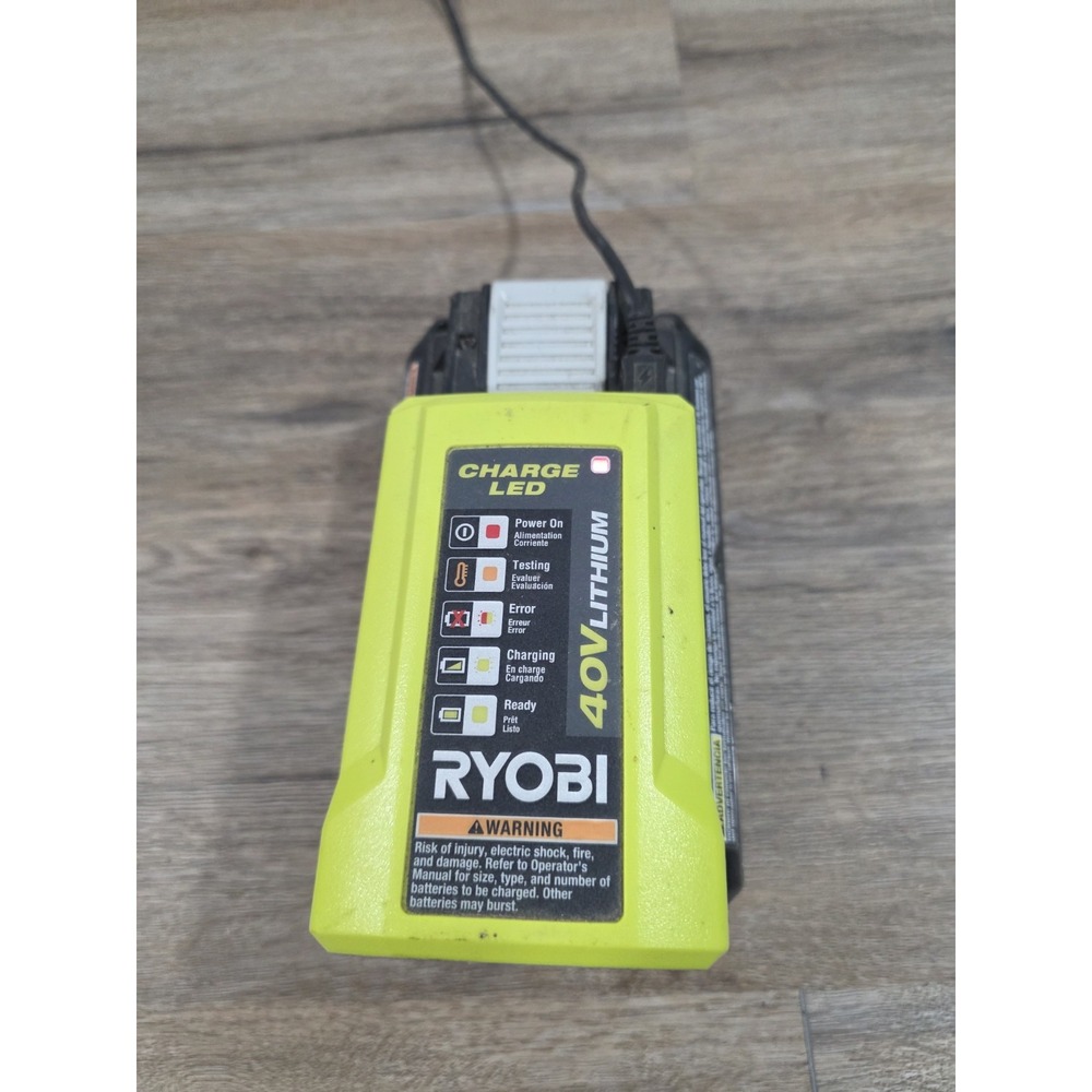 RYOBI 40V 4Ah Lithium-Ion Battery Pack with RYOBI Charger, Black